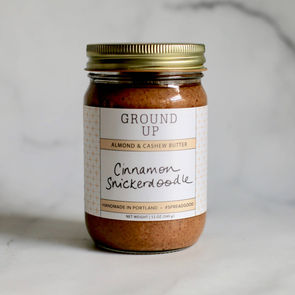 Ground Up Nut Butter 12oz - Cinnamon Snickerdoodle Almond + Cashew Nut Butter