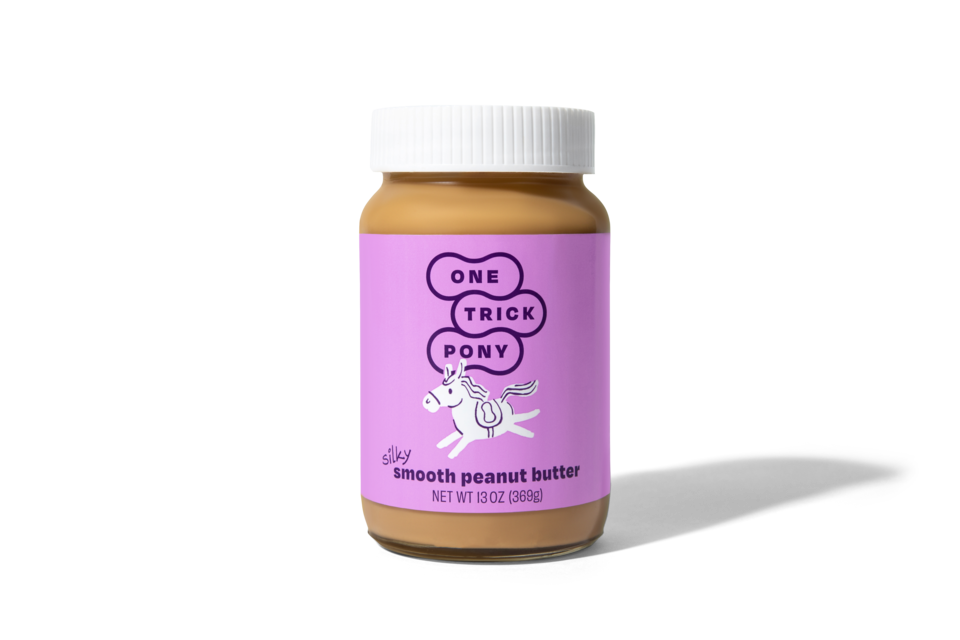 One Trick Pony Silky Smooth All Natural Peanut Butter - 13oz Glass Jar