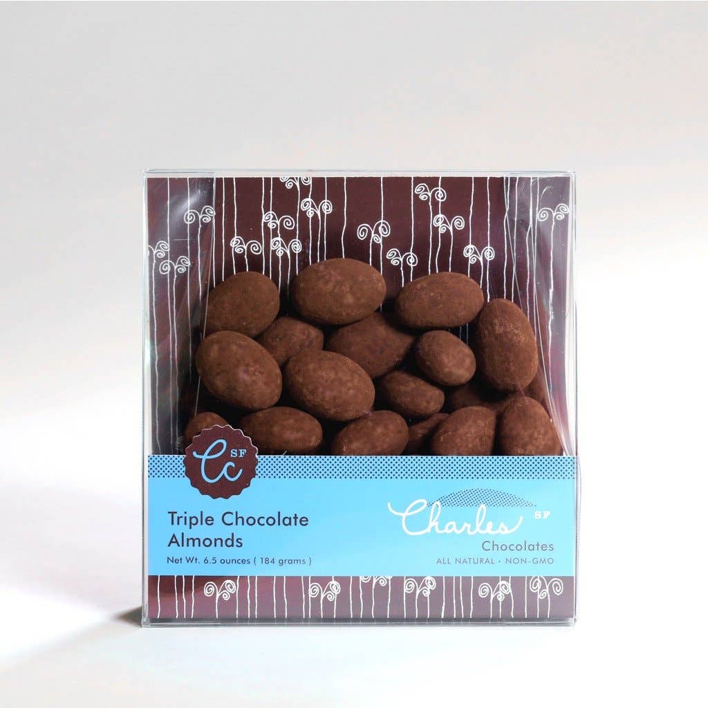 Charles Triple Chocolate Almonds, 6.5 oz